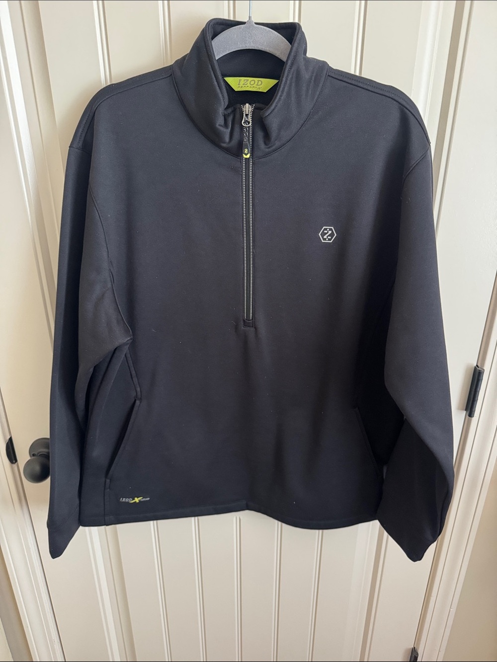 Izod Black Performance Quarter-Zip Pullover